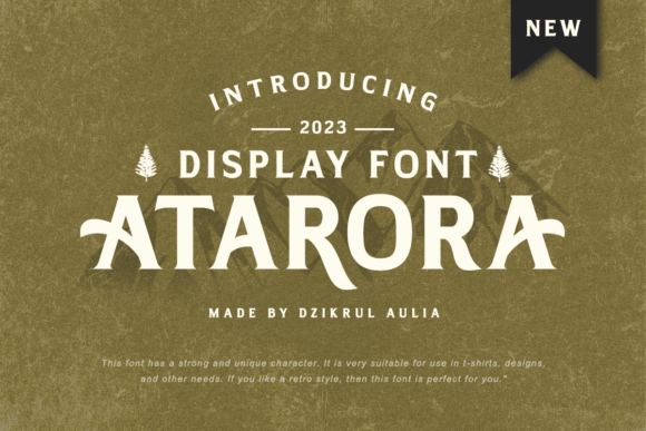 Atarora: The Vintage Display Typeface for Handmade Shop Branding