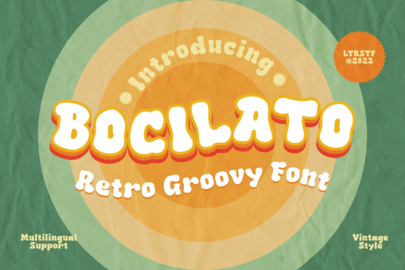Bocilato: A Vintage Display Font for Playful Web Design