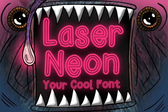 Laser Neon: A Vibrant Display Font for Digital Creativity