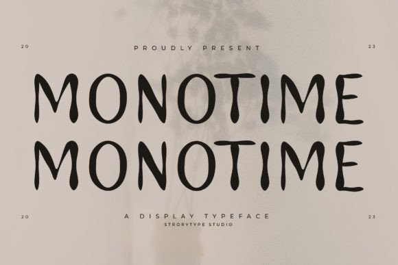 Monotime Typeface: A Playful Display Font for Modern Branding