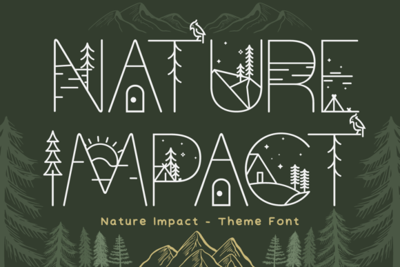 Nature Impact: A Premium Display Typeface for Modern Web Design