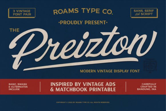 Preizton: A Vintage Sans-Serif Font for Timeless Branding