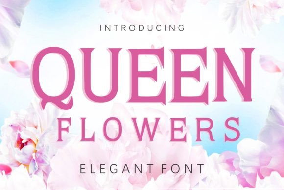 Queen Flowers: A Modern Display Font for Web Design