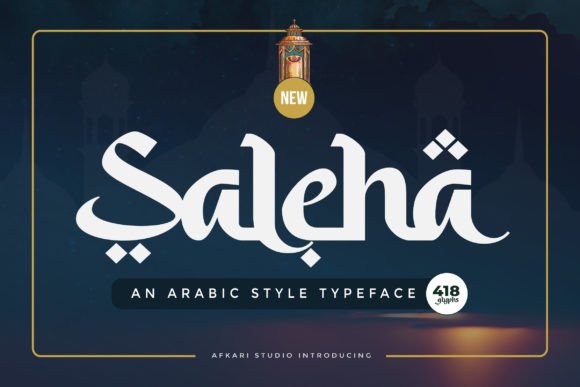 Saleha: The Premium Display Typeface for Authentic Arabic-Style Crafts