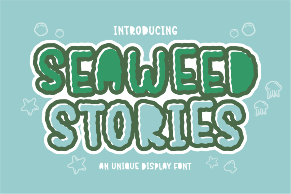 Seaweed Stories: A Bold Display Font for Creative Makers