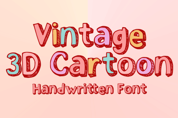 Vintage 3D Cartoon Font for Editorial Design
